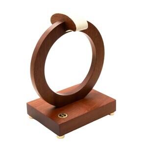 Salad Halo Mahogany Wood Circle Headphone Stand Modern Design New